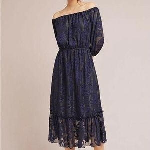 Brand New Shoshanna Navy Midi Dress